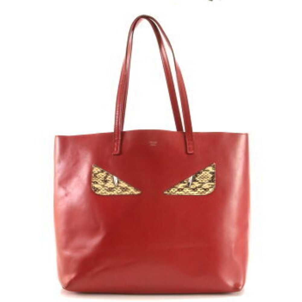 Fendi Bag Bugs Monster Eye Python leather tote sh… - image 1